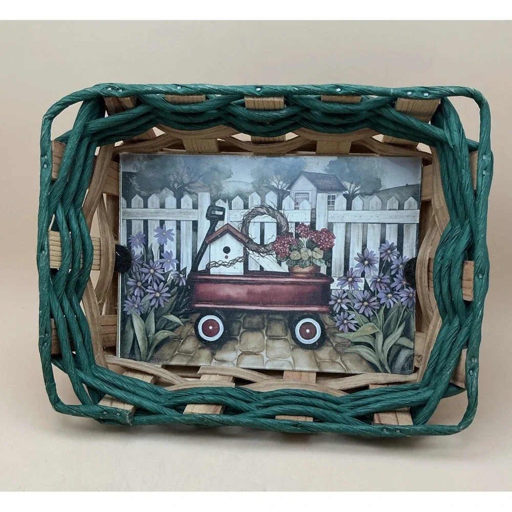 KL Woodworks, Hand-Crafted Wall Basket Americana‎ Decor, Wagon Gate